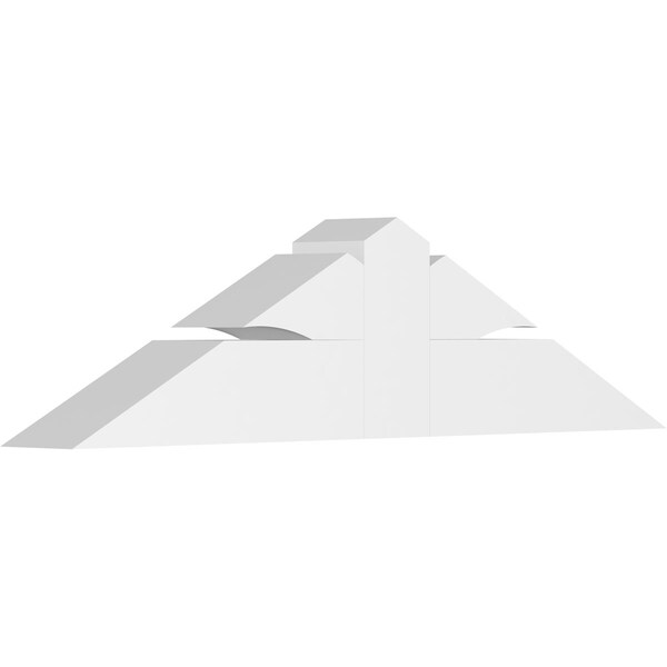 Ekena Millwork Richland Architectural Grade PVC Gable Bracket, 36"W x 9"H x 4"D x 4"F, 6/12 Pitch GBP036X09X0404RIC00 - main